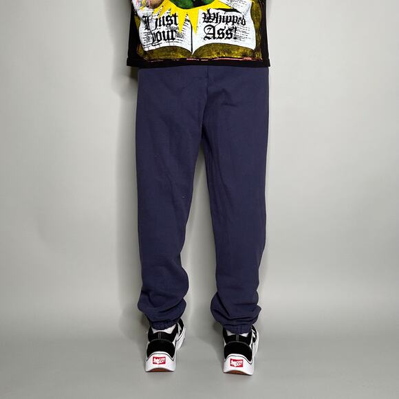 Vintage Russell Sweatpants Faded Navy Blue Cotton Joggers Made in USA 90s - Picture 3 of 4